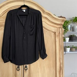Black silky shirt
